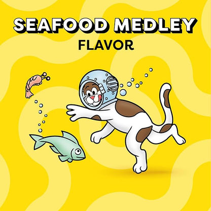 Temptations Classic Crunchy and Soft Cat Treats Seafood Medley Flavor, 48 oz. Pouch Temptations