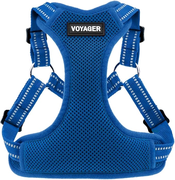 Best Pet Supplies Voyager Adjustable Dog Vest Harness Breathable No Pull Harness for Small, Medium, Large Dogs, Harness for Walking, Jogging, Easy Step-In, Reflective Stripes - (Royal Blue), S BestPetSuppliesLLC