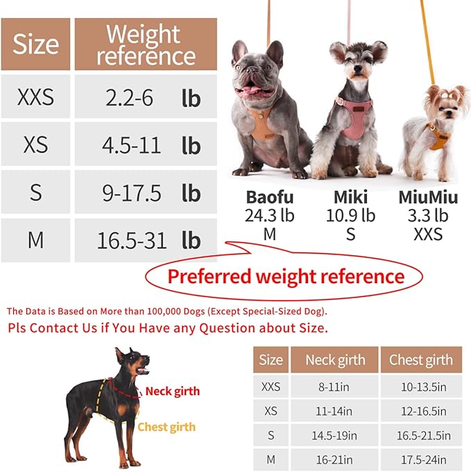 Puppytie No Pull Small Dog Harness with Multifunction Dog Leash,Lightweight Soft Adjustable No Choke Escape Proof Pet Harness Vest Pet Harness Vest,Brown Caramel,S - PAWPICO