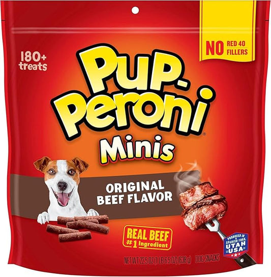 Pup-Peroni Mini Dog Treats, Original Beef Flavor, 22.5 Ounce, Made with Real Beef - PAWPICO