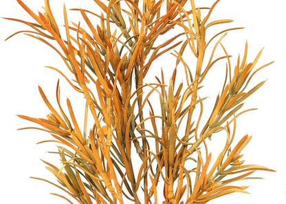 Reptile Plants for Terrarium, Ball Python Tank Decor Accessories fit Bearded Dragon Crested Leopard Gecko Lizard Chameleon Snake - Fake Yellow Rosemary WOLEDOE