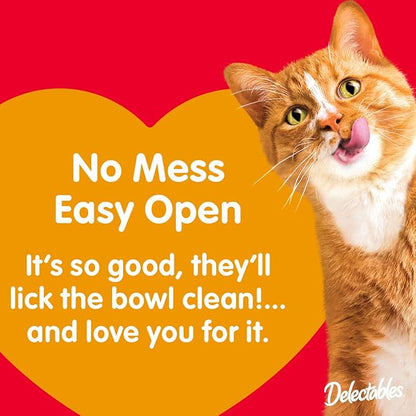 Delectables Bisque Lickable Wet Cat Treats - Chicken, Tuna & Shrimp, 12 count Hartz