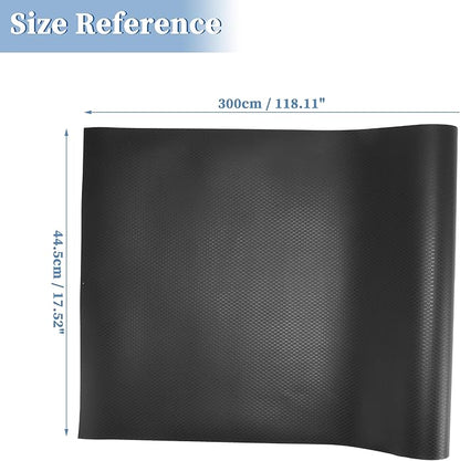 Reptile Mat, Reptile Carpet, EVA Reptile Liner, Waterproof Terrarium Mat, Leopard Gecko Reptile Mat, Lizard Tortoise Tank Accessories, Black, 118.11" L x 17.52" W CAPASTEC