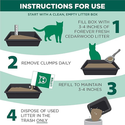 Arm & Hammer Forever Fresh Clumping Cat Litter Cedarwood, MultiCat 18lb, Pet Friendly with Essential Oils, (Pack of 1) - PAWPICO