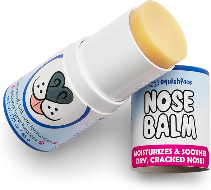 Squishface Nose Balm - Soothe & Protect Dry, Cracked Dog Snouts - Plant-Based, Lick-Safe Formulation to Aid in Relief of Hyperkeratosis - Great for All Breeds! (1.75 oz) Squishface