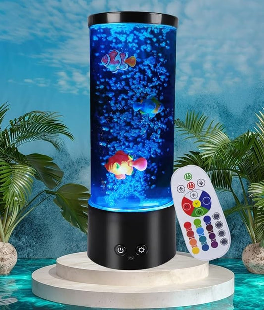 Table Lamp Bubble Fish Lamp Gift for Kids Men Women Home Decoration for Room Mood Night Light for Relaxing… ORDERSOON