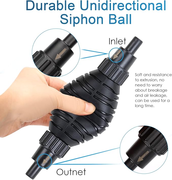 hygger Gravel Vacuum for Aquarium, Aquarium Siphon Vacuum Cleaner for Fish Tank Gravel and Sand Cleaning, Remove Dirt, Water Change, Aquarium Gravel Cleaner with Adjustable Water Flow (S) hygger