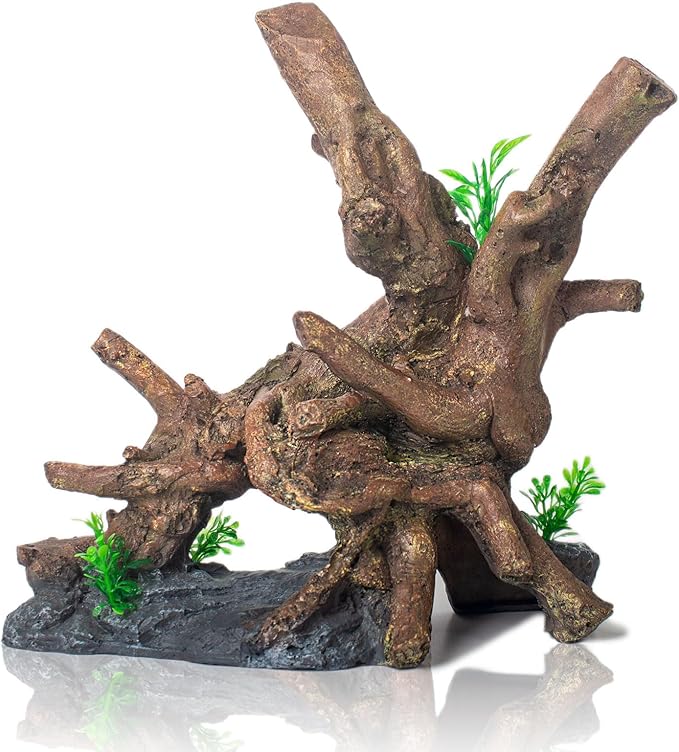 Fish Tank Decorations Aquarium Décor Resin Artificial Tree Trunk Root (H) Taomypets