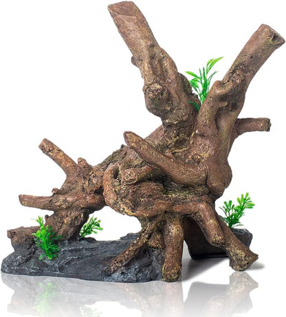 Fish Tank Decorations Aquarium Décor Resin Artificial Tree Trunk Root (H) Taomypets