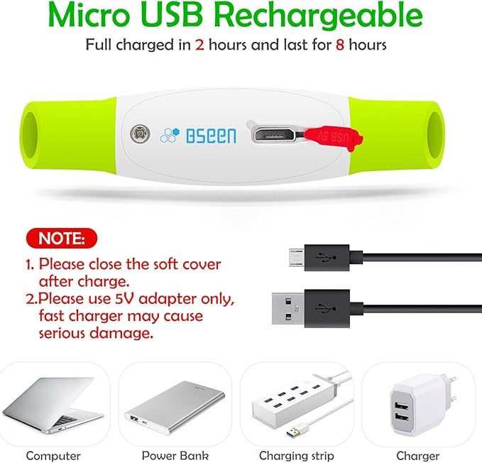 Led Dog Collar, BSEEN USB Rechargeable Flash Dog Necklace Light, Pet Safety Collar Makes Your Beloved Dogs Be Seen at Night for Small Medium Large Dogs BSEEN