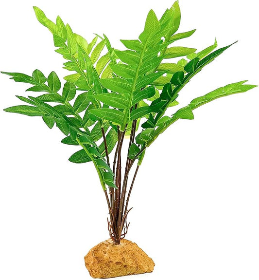Woyrise Reptile Artificial Plants for Terrarium Decor, Amphibian Habitat Decorations Bearded Dragon Tank Accessories fit Crested Gecko Leopard Lizard Chameleon Ball Python Snake Frog - Fake Osmunda Woyrise