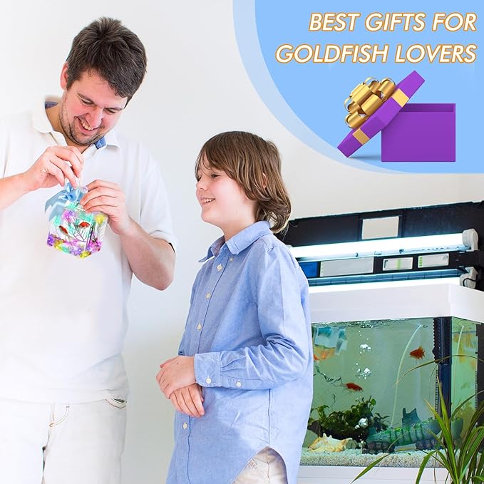 Domensi 20 Pcs 17oz LED Plastic Fish Bowls Plastic Ivy Bowls 3'' Glowing Plastic Vases Unbreakable Plastic Fish Tank Clear Shatterproof Fishbowl Plastic Aquarium for Carnival Game Accessory Home Party Domensi