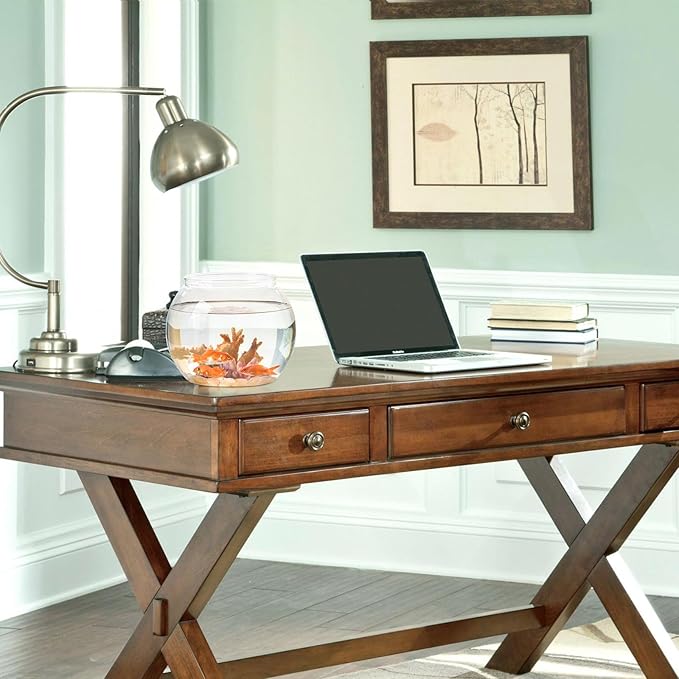 POPETPOP Plastic Aquarium Betta Fish Tank: Large Clear Fishbowl Goldfish Bowl - Tank Vase Pot Clear Bubble Planter with Break Resistant for Home décor Wedding Event Party 8.67 x 6.89 Inches POPETPOP