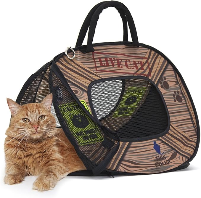 SportPet Designs Pop Open Cat Carrier (Pattern) - PAWPICO