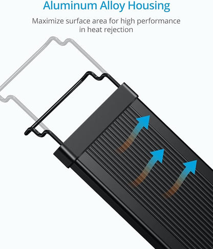 NICREW ClassicLED Gen 2 Aquarium Light, 32 Watts, Dimmable LED Fish Tank Light with 2-Channel Control, White and Blue LEDs, Size 36 to 48 Inch NICREW