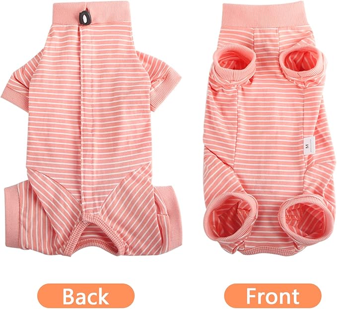LIANZIMAU Cat Surgical Recovery Suit Professional for Male Female Dog Abdominal Wounds Cone E-Collar Alternative Anti-Licking Pet Surgical Recovery Pajama Suit Soft Fabric Onesie for Cats Lianzimau