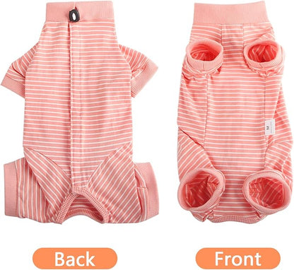 LIANZIMAU Cat Surgical Recovery Suit Professional for Male Female Dog Abdominal Wounds Cone E-Collar Alternative Anti-Licking Pet Surgical Recovery Pajama Suit Soft Fabric Onesie for Cats Lianzimau