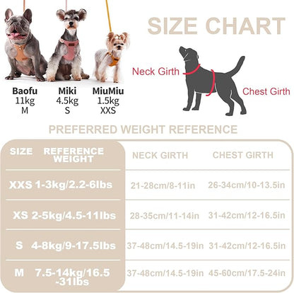 Puppytie No Pull xs Dog Harness with Multifunction Dog Leash,Soft Adjustable No Choke Escape Proof Pet Harness Vest,Glossy Pearl White,XXS Puppytie