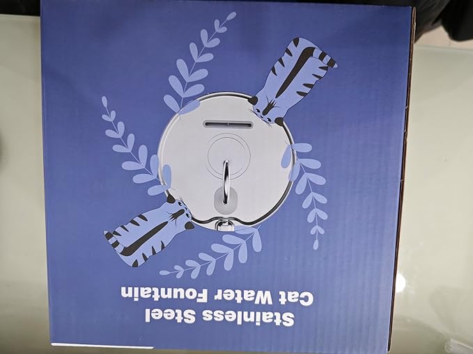 Cat Water Fountain Stainless Steel: Cat Fountain for Drinking - Automatic Pet Water Fountain for Cats Inside - 74oz/2.2L Dog Water Dispenser Cat Drinking Supplies Metal Kitty Spout Animal Waterer Bowl - PAWPICO