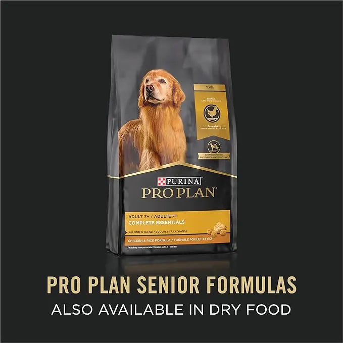 Purina Pro Plan High Protein Wet Dog Food for Senior Dogs, Adult 7+ Wet Dog Food, Turkey and Rice Entree - (Pack of 12) 13 oz. Cans - PAWPICO
