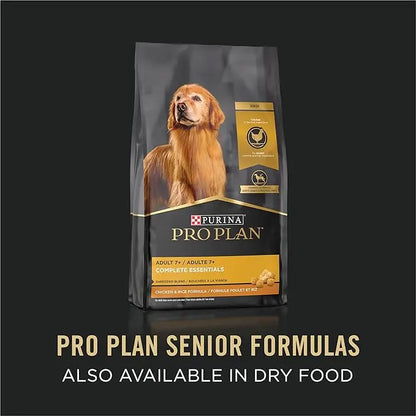 Purina Pro Plan High Protein Wet Dog Food for Senior Dogs, Adult 7+ Wet Dog Food, Turkey and Rice Entree - (Pack of 12) 13 oz. Cans - PAWPICO