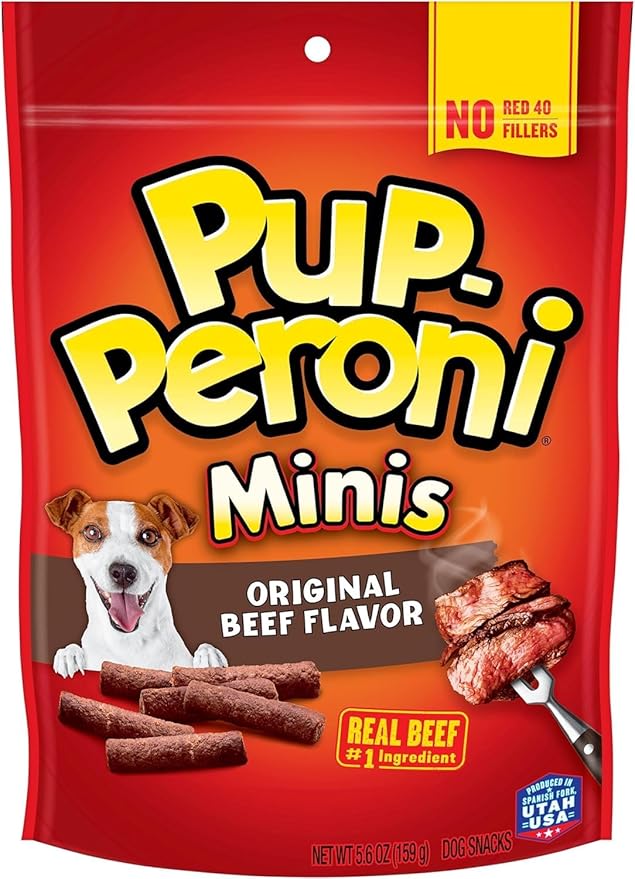 Pup-Peroni Mini Dog Treats, Original Beef Flavor, 5.6 Ounce (Pack of 8), Made with Real Beef - PAWPICO