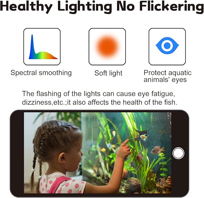 Aquarium LED Light Fish Tank Light (24-30”) Waterrebirth