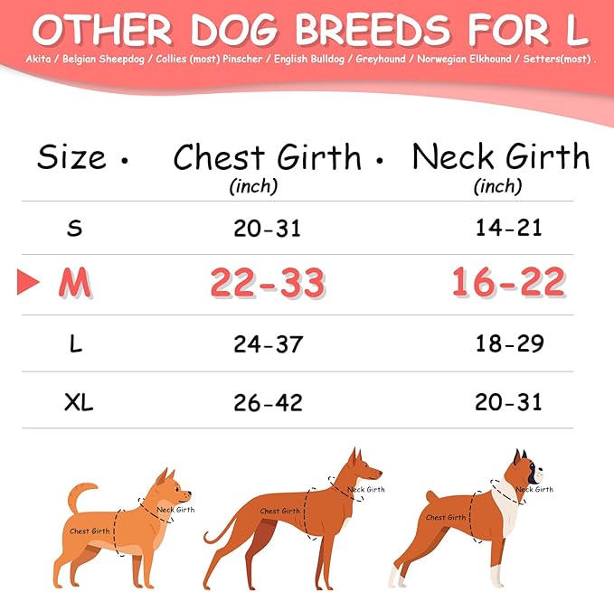 AUROTH Dog Harness Medium Sized Dog, Dog Vest Harness Medium Size Dog, Medium Dog Harness, No Pull Dog Harness for Medium Dogs with Handle, Rose Red M AurothPets