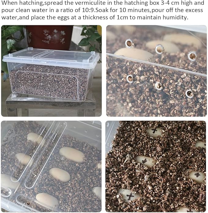Hamiledyi Reptile Substrate Vermiculite Bedding Snake Hibernant moisturizing Soil Terrarium Bedding for Snake Tortoise Lizard Hatching Eggs(4.2Quart/4L) Hamiledyi