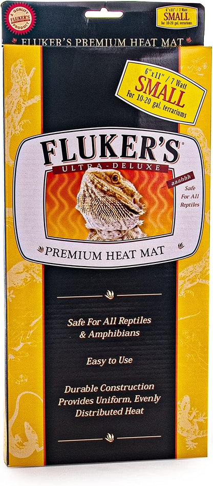 Fluker's Premium Heat Mat for All Reptiles and Amphibians, Small 6"x11" Flukers