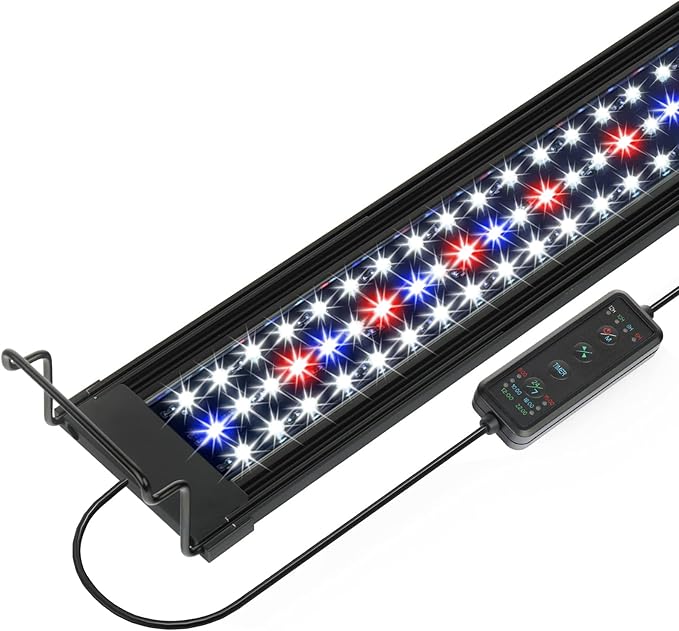 Aquarium LED Light 24"-32" Fish Tank Light with Timer, 24/7 Cycle, 5 Dimmable Brightness, Sunrise/Sunset Simulation Planted Light for 10/20/30/55 Gallon Freshwater Fish Tank OYOWATER