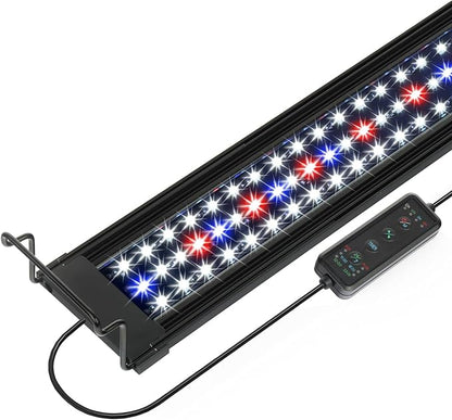 Aquarium LED Light 24"-32" Fish Tank Light with Timer, 24/7 Cycle, 5 Dimmable Brightness, Sunrise/Sunset Simulation Planted Light for 10/20/30/55 Gallon Freshwater Fish Tank OYOWATER