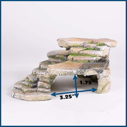 PENN-PLAX Reptology Shale Scape Step Ledge & Cave Hideout – Basking Area - Decorative Resin for Aquariums & Terrariums – Great for Reptiles, Amphibians, and Fish – Medium Penn-Plax