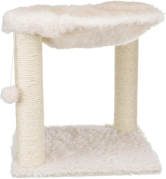 TRIXIE Baza Scratching Post with Hammock | 18" Base. Color: Cream - PAWPICO