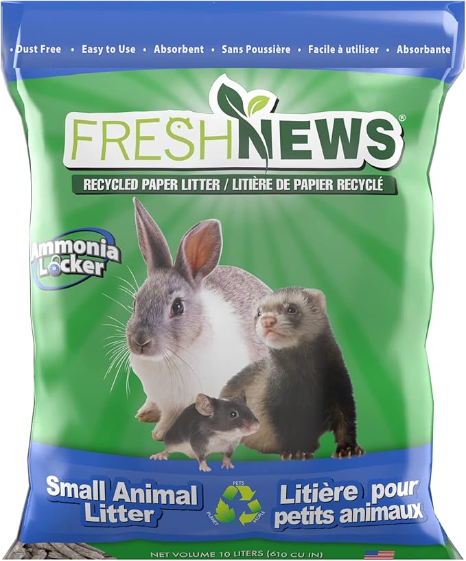 Fresh News Recycled Paper Small Animal Litter Bedding, 10 Liters FreshNews