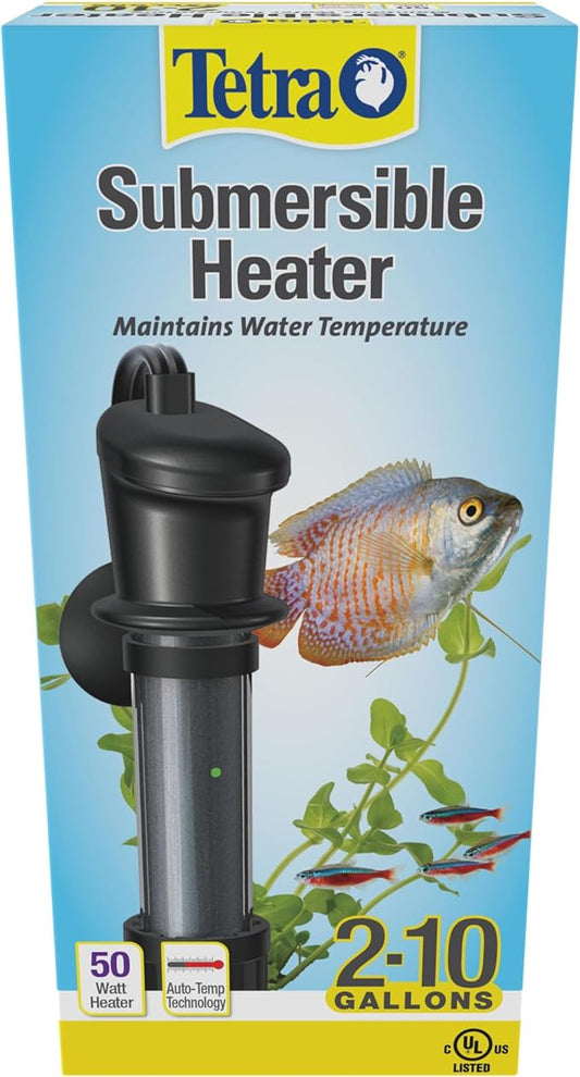 Tetra HT Submersible Aquarium Heater With Electronic Thermostat, 50-Watt, 2-10 Gallon Tetra