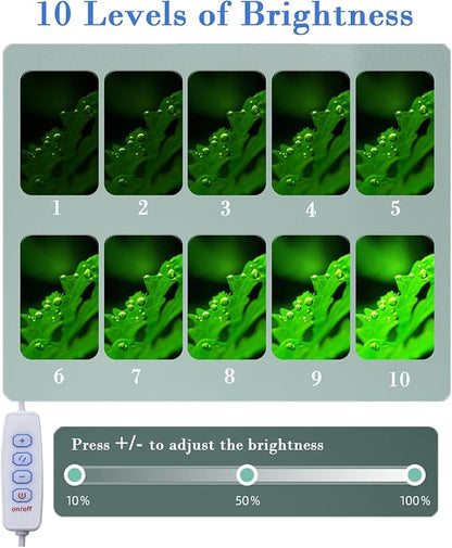 Upgraded Aquarium Light Clip On Fish Tank LED Light Small USB Light Dimmer Multi-Color White+Warm Yellow+Yellow 1 to 5 Gal (Adapter NOT Included, No Timer) PUEUTU