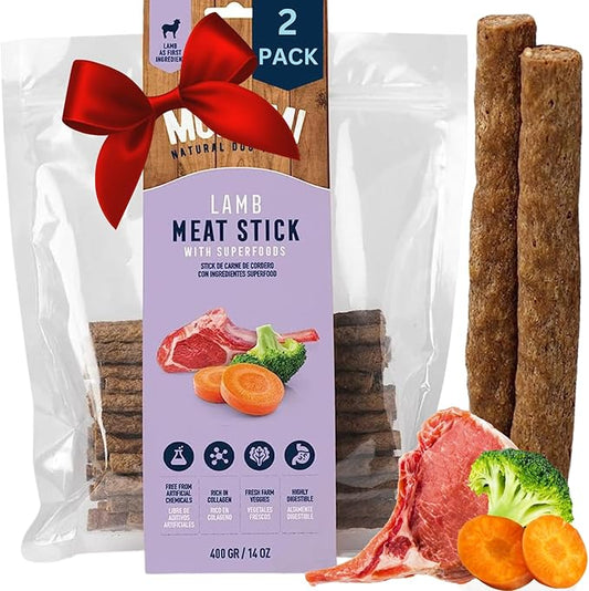 Mon Ami Lamb Meat Sticks for Dogs with Farm Fresh Vegetables (28 Oz) – Human Grade Dog Treats with Superfoods - Training Treats for Dogs - Healthy Dog Treats for Small, Medium and Large Dogs - PAWPICO