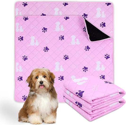 Washable Pee Pads for Dogs 2 Pack Non-Slip Reusable Puppy Pads 32x36 inch Reusable Pet Training Pads Puppy Pads Dog Training Pads with Fast Absorbent ,Waterproof Bed Pads,Dog Crate Pad - PAWPICO