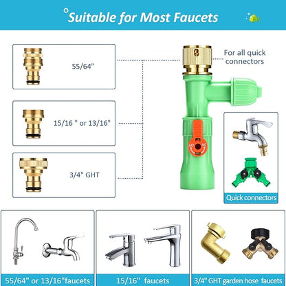 ZZM Fish Tank Cleaning Tools, Aquarium Water Changer Kit, Siphon Fish Tank Vacuum Gravel Cleaner, Universal Water Pump Accessories for Aquarium Quick Water Change (50ft) ZZM