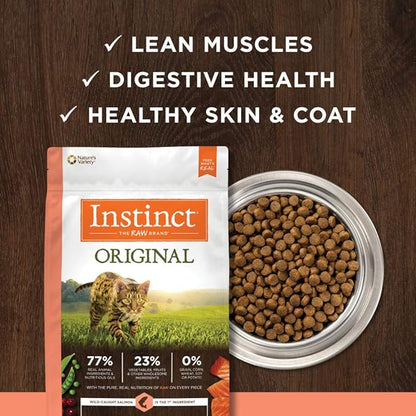 Instinct Original Grain Free Recipe with Real Salmon Natural Dry Cat Food, 4.5 lb. Bag - PAWPICO