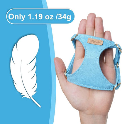 Puppytie No Pull xs Dog Harness with Multifunction Dog Leash,Soft Adjustable No Choke Escape Proof Pet Harness Vest,Ocean Blue,XS Puppytie