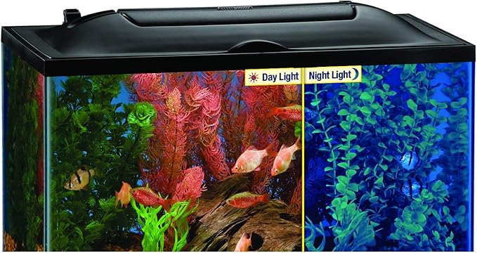 Marineland LED Light Hood For Aquariums, 20 Inches By 10 Inches, Natural Shimmering Light With Night Light Effect Marineland