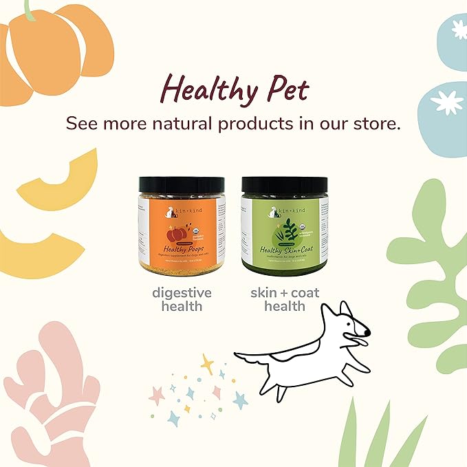 Organic Coconut Oil Pet Supplement for Dogs and Cats - Safe, Natural Skin and Coat Support with Cold Pressed Extra Virgin Coconut Oil - Itchy Skin, Dry Cracked Noses & Dry Skin Treatment - Made in USA kinkind