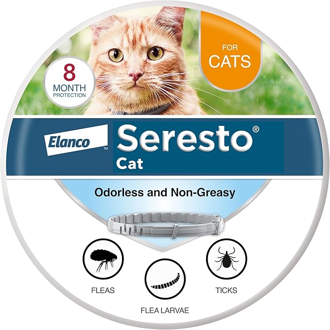 Seresto Cat Vet-Recommended Flea & Tick Treatment & Prevention Collar for Cats | 8 Months Protection Seresto