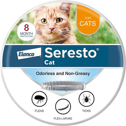 Seresto Cat Vet-Recommended Flea & Tick Treatment & Prevention Collar for Cats | 8 Months Protection Seresto