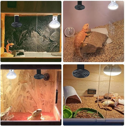 LUCKY HERP Reptile Heat Lamp - 100W Ceramic Heat Emitter Reptile Heat Lamp Bulbs (1 Pack), No Light Ceramic Heat Bulb, Ceramic Heat Lamp for Reptiles Amphibian Chicken Pet Brooder Coop Lizard Turtle LUCKYHERP