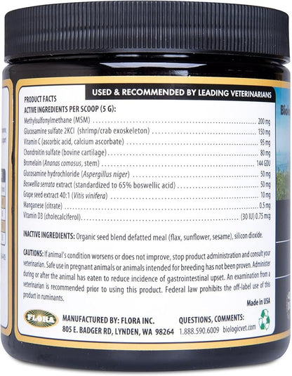 BioJOINT Advanced Joint Mobility Support, Advanced Hip, Joint, Cartilage & Connective Tissue Support, 40-Day Supply for 20-lb. Animal, 7-oz. Powder FloraHealth