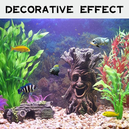 Fish Tank Accessories-Hollow Tree Trunk Aquarium Decorations Disney Aquarium Decorations for Betta Hideout Caves Large Aquarium Décor Thematic Ornaments PTFJZ