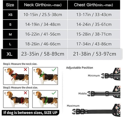 Timos No Pull Dog Harness,NO Need Go Over Dogs Head 3 Snap Buckles Reflective Oxford No Choke Harness with Front&Back 2 Metal Leash Clips Soft Padded for Small Medium Large Dogs,X-Large (Pack of 1) Timos